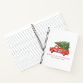 Aangepaste moderne brandweerman Kerst brandweerwag Notitieboek (Binnen)