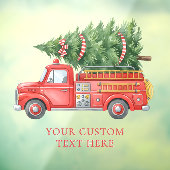 Aangepaste moderne brandweerman Kerst brandweerwag Raamsticker (Vel 3)