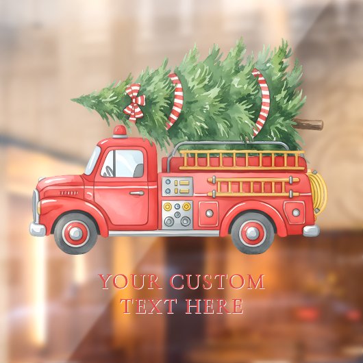 Aangepaste moderne brandweerman Kerst brandweerwag Raamsticker (Vel 2)