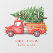 Aangepaste moderne brandweerman Kerst brandweerwag Raamsticker (Vel)