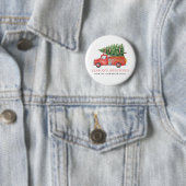 Aangepaste moderne brandweerman Kerst brandweerwag Ronde Button 5,7 Cm (In situ)