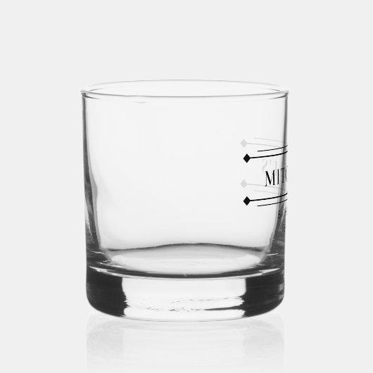 Aangepaste moderne bruidegom Bachelor Black Party Whisky Glas (Rechts)