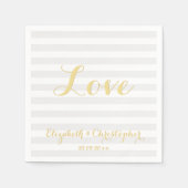 Aangepaste moderne bruiloft Jubileum liefde servet (Voorkant)