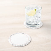 Aangepaste moderne bruiloft ronde kartonnen onderzetter (Insitu)