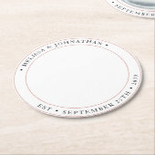 Aangepaste moderne bruiloft ronde kartonnen onderzetter (Gebogen)