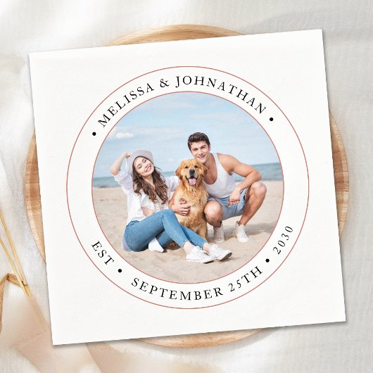 Aangepaste moderne bruiloft servet