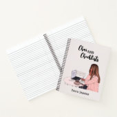 Aangepaste Moderne Bruine Meisje Chai & Checklists Notitieboek (Binnen)