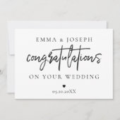 Aangepaste moderne chic Gefeliciteerd Pas getrouwd (Voorkant)