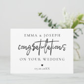 Aangepaste moderne chic Gefeliciteerd Pas getrouwd (Staand voorkant)