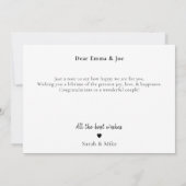 Aangepaste moderne chic Gefeliciteerd Pas getrouwd (Achterkant)