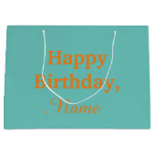 Aangepaste, moderne Chic Happy Cag-tas Groot Cadeauzakje (Voorkant)