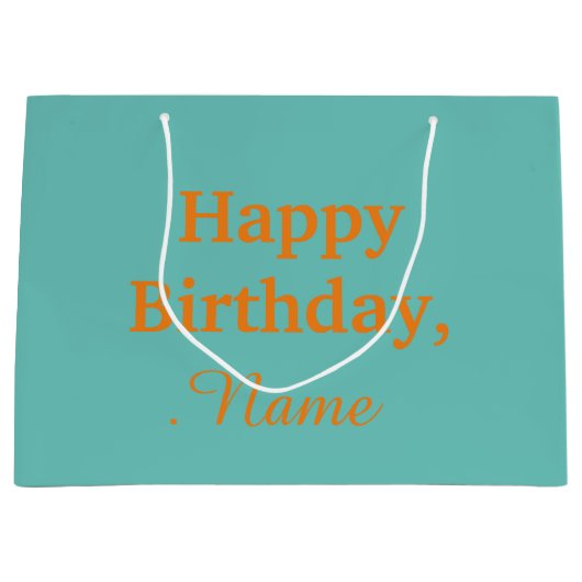 Aangepaste, moderne Chic Happy Cag-tas Groot Cadeauzakje (Voorkant)