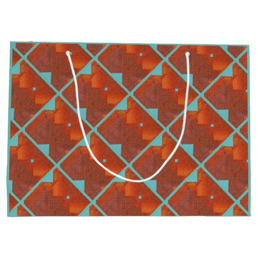 Aangepaste, moderne Chic Happy Cag-tas Groot Cadeauzakje (Achterkant)