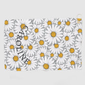 Aangepaste Moderne Chic Zomer Madeliefjes Bloemmot Golfhanddoek (Horizontaal)