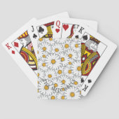 Aangepaste Moderne Chic Zomer Madeliefjes Bloemmot Pokerkaarten (Achterkant)