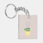 Aangepaste moderne citroenen Quote Limoncello Favo Sleutelhanger (Voorkant Links)
