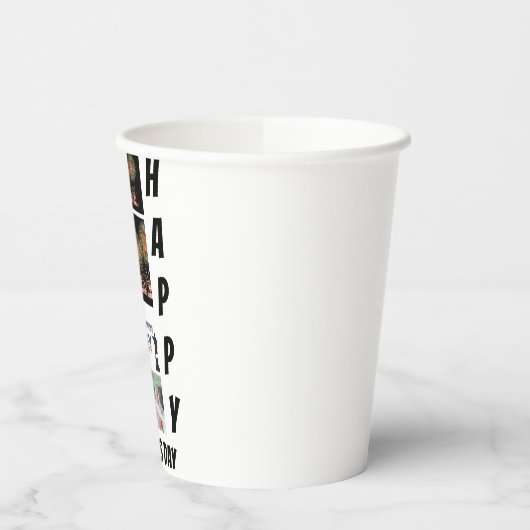 Aangepaste moderne Columbus Dag 9 Fotocollage Papieren Bekers (Links)