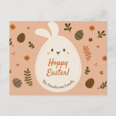 Aangepaste moderne crème met haoppy paaseieren in  briefkaart (Voorkant)