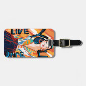 Aangepaste moderne dames je leeft een keer Sinaasa Bagagelabel (Voorkant horizontaal)