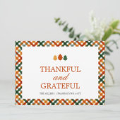 Aangepaste Moderne Dankbare Thanksgiving Kaart (Staand voorkant)