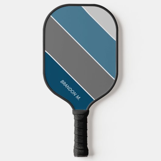 Aangepaste moderne, donkere, Blauwgroen blauwe str Pickleball Paddle (Voorkant)