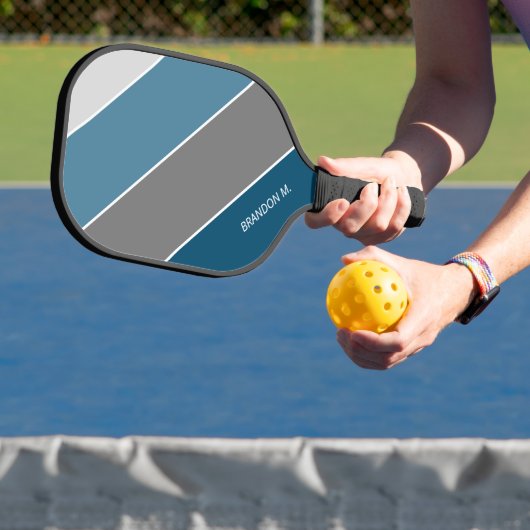 Aangepaste moderne, donkere, Blauwgroen blauwe str Pickleball Paddle (Insitu)