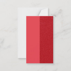 Aangepaste moderne dubbeltoon Tomaat Rood vlakke n Notitiekaartje