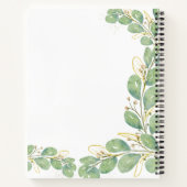 Aangepaste moderne e-legante eucalyptusfamilie notitieboek (Achterkant)