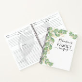 Aangepaste moderne e-legante eucalyptusfamilie notitieboek (Binnen)