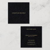 Aangepaste moderne, eenvoudige, aangepaste Gold Na Vierkante Visitekaartje (Voorkant / Achterkant)