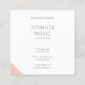 Aangepaste, moderne, eenvoudige, elegante professi vierkante visitekaartje (Achterkant)