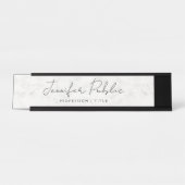 Aangepaste Moderne Eenvoudige Elegante Witte Marme Bureau Naambordje (Voorkant)