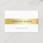 Aangepaste, moderne, eenvoudige Gold White-Sjabloo Visitekaartje (Voorkant)