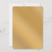 Aangepaste moderne eenvoudige gouden en witte scri save the date (Achterkant)
