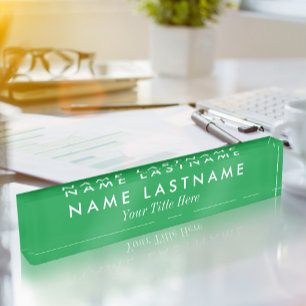 Aangepaste moderne, eenvoudige, heldere, witte tit naambordje