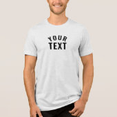 Aangepaste Moderne Eenvoudige Mannen Witte Fleck T Tri-Blend Shirt (Voorkant)