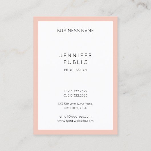 Aangepaste moderne, eenvoudige, minimalistische re visitekaartje (Achterkant)