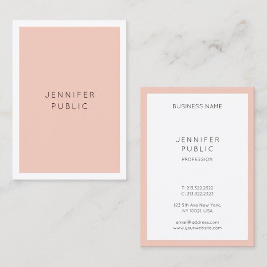 Aangepaste moderne, eenvoudige, minimalistische re visitekaartje (Voorkant / Achterkant)