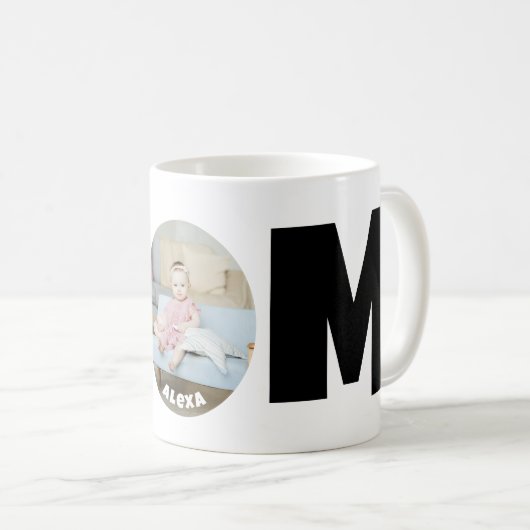 Aangepaste moderne eenvoudige Moederdag cadeau fot Koffiemok (Voorkant rechts)