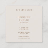 Aangepaste, moderne, eenvoudige ontwerpSjabloon Vierkante Visitekaartje (Achterkant)