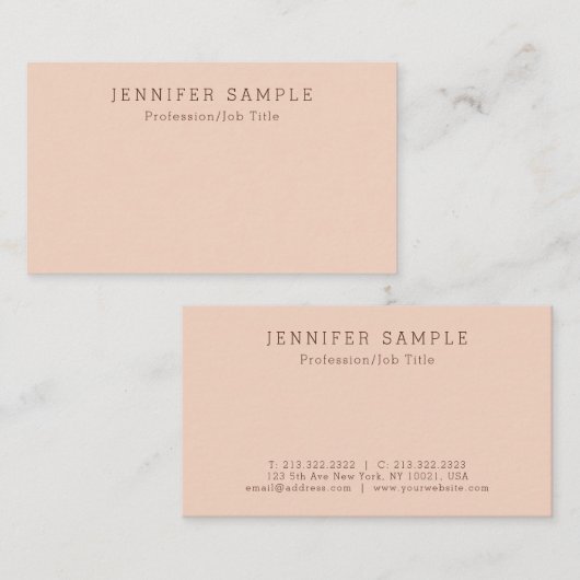 Aangepaste, moderne, eenvoudige ontwerpSjabloon Visitekaartje (Voorkant / Achterkant)