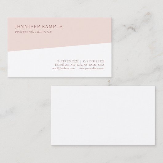 Aangepaste, moderne, eenvoudige ontwerpSjabloon Visitekaartje (Voorkant / Achterkant)
