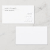 Aangepaste Moderne Eenvoudige Professionele Elegan Visitekaartje (Voorkant / Achterkant)