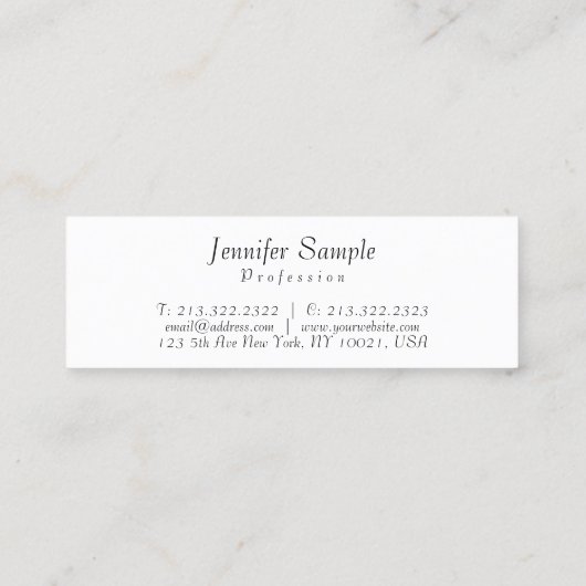 Aangepaste, moderne, eenvoudige professionele Sjab Mini Visitekaartje (Achterkant)