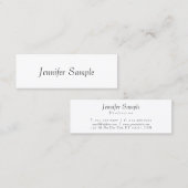 Aangepaste, moderne, eenvoudige professionele Sjab Mini Visitekaartje (Voorkant / Achterkant)