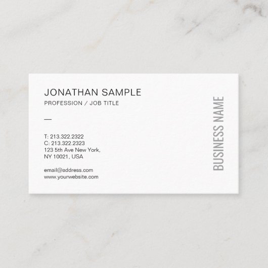 Aangepaste, moderne, eenvoudige professionele Sjab Visitekaartje (Voorkant)