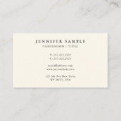 Aangepaste Moderne Eenvoudige Sjabloon Elegante Cr Visitekaartje (Achterkant)