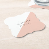 Aangepaste, moderne, eenvoudige Sjabloon Kartonnen Onderzetters (Gekanteld)