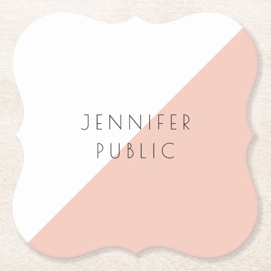 Aangepaste, moderne, eenvoudige Sjabloon Kartonnen Onderzetters (Voorkant)