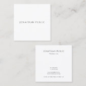 Aangepaste, moderne, eenvoudige Sjabloon luxe Vierkante Visitekaartje (Voorkant / Achterkant)